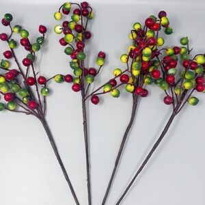 Set Of 4 Crabapple Berry Pick (Artificial)